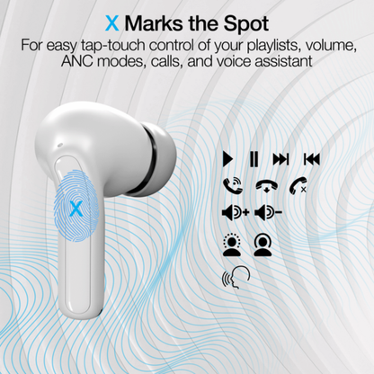 Naztech Xpods ANC Active Noise Cancelling True Wireless Earbuds with